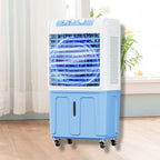 GENERIC Refroidisseur De Marais Portable Avec Réservoir 40L, Climatiseur évaporatif 3 En 1 Avec Packs De Glace, Oscillation à 120 °, Télécommande Et 3 Vitesses Pour Un Refroidissement Silencieux Dans Le Garag