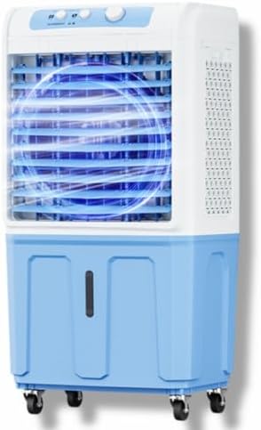 GENERIC Refroidisseur De Marais Portable Avec Réservoir De 40L, Climatiseur évaporatif Oscillant à 120 °, Télécommande, 3 Vitesses, Ventilateur à Courant Alternatif Sans Fenêtre Pour La Maison De Bureau De Ch