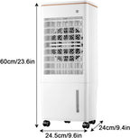 GENERIC Ventilateur De Refroidissement Avec Purification De L'air, Oscillation à 3 Vitesses, Grand Angle, Double Réservoir D'eau Et Roues – Ventilateur De Sol Parfait Pour La Maison Et La Chambre à Coucher