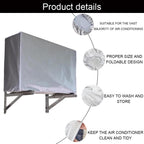  Housse De Climatisation D'extérieur Universelle Pour Climatisation, Housse De Climatiseur, Housse De Climatiseur Extérieur, Protection Extérieure, Double Tissu Et Protection UV, Gris, 96 X 38 X 70 Cm