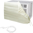  Housse De Fenêtre Pour Climatiseur Intérieur, Housse De Climatiseur Pour Unités Murales, De Climatiseur Couverture Pour Fenêtre Couvercle Poussière Facile à Installer (53,5 X 38,5 X 8,5cm,Beige)