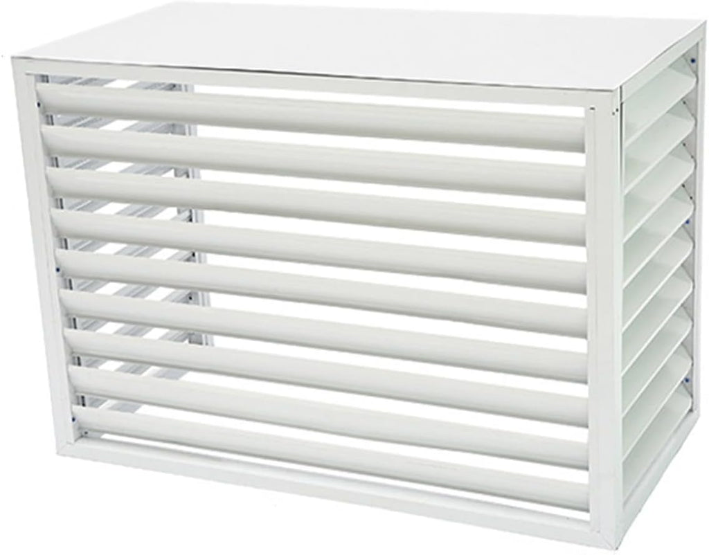  Housse De Climatiseur D'extérieur – Écran De Protection Décoratif En Aluminium Résistant Aux Intempéries Pour Unités Centrales De Climatisation – S'adapte à La Plupart Des Tailles Standard – Améliore