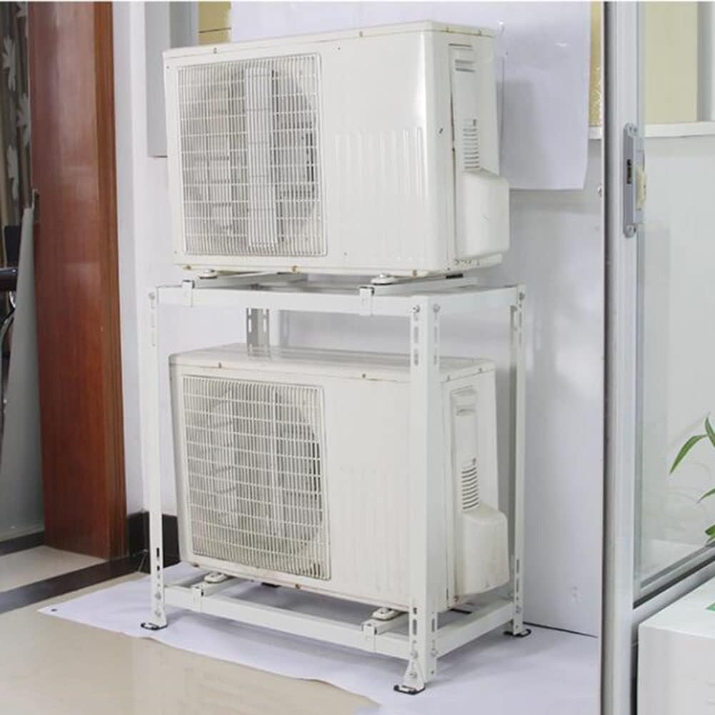  Générique Support Universel Pour Mini Climatiseur Split - Montage Au Sol à Deux Niveaux Pour Pompes à Chaleur, Argent, 90 X 40 X 90 Cm - Solution D'installation De Climatisation Durable