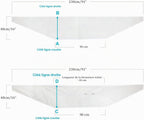  HOOMEE Tissu D’Isolation Pour Fenêtre à Pivot Central Avec Un Périmètre Allant De 381cm à 460cm - Pour Climatiseur Mobile Et Sèche-Linge - Adapté à Toutes Les Unités Mobiles De Climatisation
