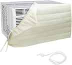  Housse De Fenêtre Pour Climatiseur Intérieur, Housse De Climatiseur Pour Unités Murales, De Climatiseur Couverture Pour Fenêtre Couvercle Poussière Facile à Installer (53,5 X 38,5 X 8,5cm,Beige)