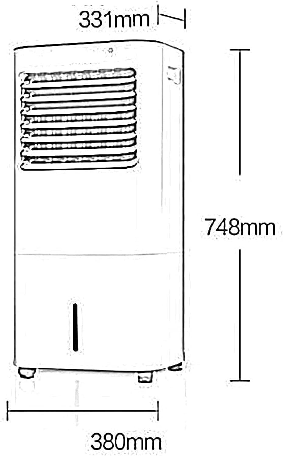 GENERIC Refroidisseur D'air Portable Avec Réservoir D'eau De 10 L, Climatiseur Sans Tuyau, Humidification En Une Touche, Filtration Double Couche, Facile à Utiliser Pour Un Usage Domestique