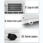  Unité De Refroidissement De Climatiseur Portable Avec Ventilateur Et Déshumidificateur Pour L'opération De Chambre Au Calme Refroidit Jusqu'à 450 Sq.ft Kit D'installation De Fenêtre Complète Smart AC