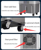  Climatiseur Portable Avec Télécommande, 3 Vitesses De Ventilation, Fonction Oscillante, Minuterie 12 Heures, Modes Ventilation Naturelle Et Humidification Pour La Maison