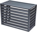 GENERIC Housse De Protection Extérieure En Aluminium Pour Climatiseur - Gris - Design à Persiennes - Convient Aux Unités De 2 à 3 Tonnes - Dimensions (L X L X H) : 110 X 60 X 80 Cm - Protection Contre Les