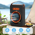  Ventilateur Climatiseur Silencieux Portable,Ventilateur Brumisateur Avec 5 Vitesses Et Minuterie, Ventilateur Bureau Rechargeable Usb Pour Maison,Voiture,Camping