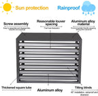 GENERIC Housse En Aluminium à 4 Panneaux Fendue Pour Climatiseur - Pompe à Chaleur Et Poubelle D'extérieur - Clôture Blanche Résistante Aux Intempéries (110 X 60 X 80 Cm)
