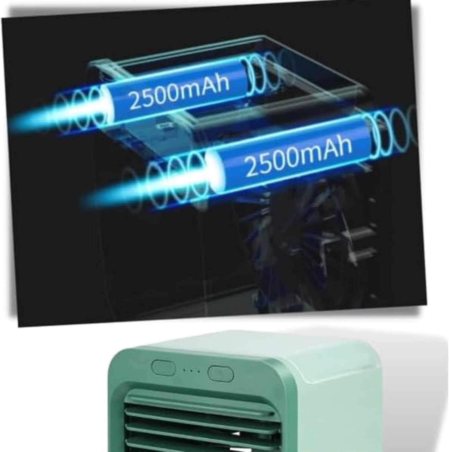  Climatiseur Portable, Ventilateur De Bureau 3 En 1 Avec 3 Vitesses De Vent, Pour La Maison, Le Bureau, La Chambre à Coucher, Adapté Aux Animaux Et Aux Enfants