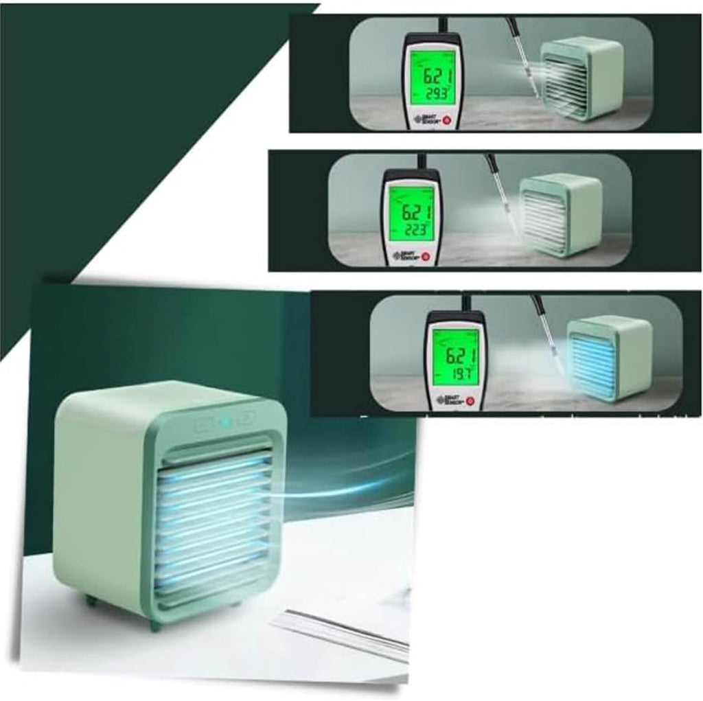  Climatiseur Portable, Ventilateur De Bureau 3 En 1 Avec 3 Vitesses De Vent, Pour La Maison, Le Bureau, La Chambre à Coucher, Adapté Aux Animaux Et Aux Enfants