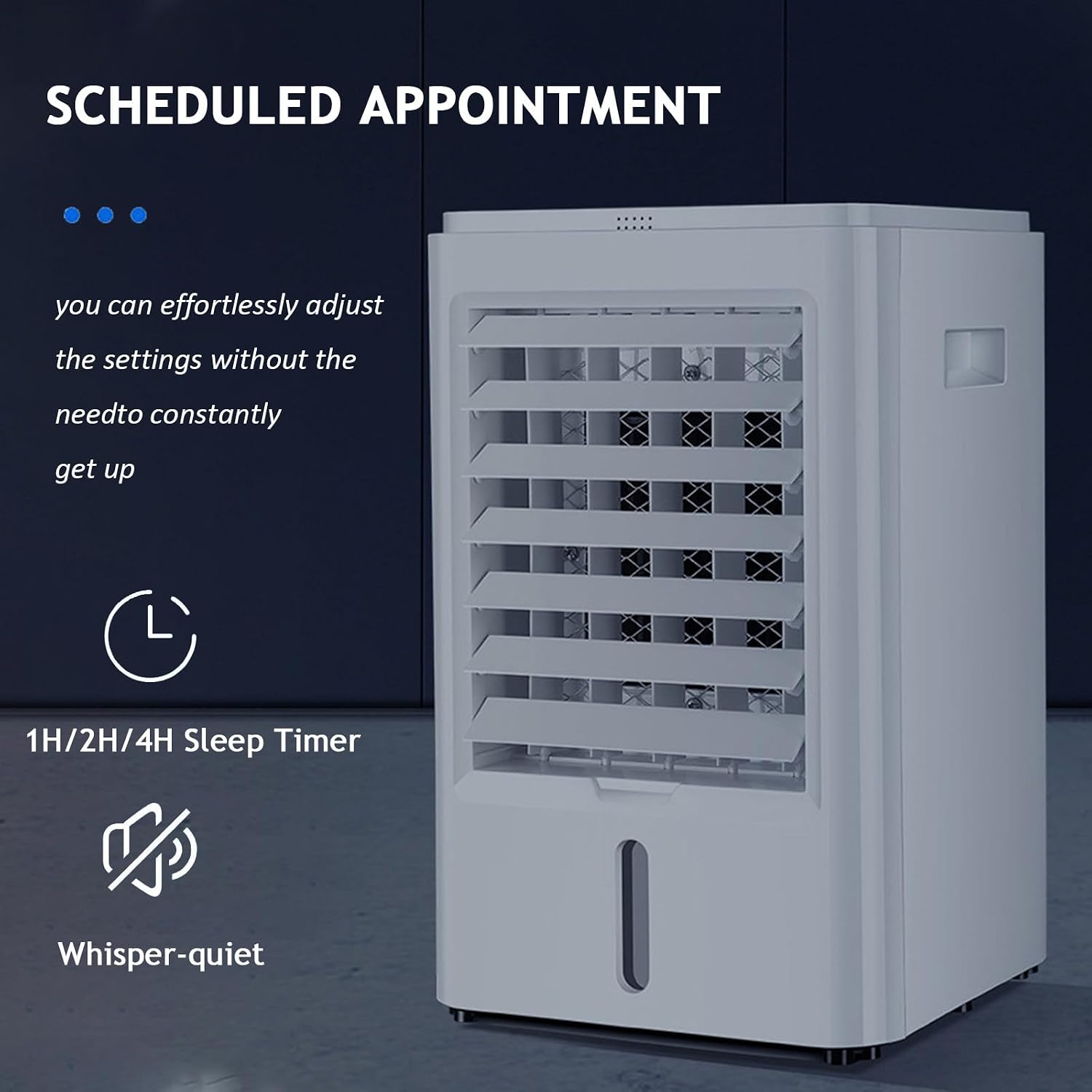  Climatiseur Mobile, 4l Climatiseur Portable Silencieux Refroidisseur D'air Ventilateur Avec Télécommande, 3 Vitesses & 3 Modes, Minuterie De 1H/2H/4H, Idéal Pour Maison/Bureau,12V