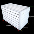 GENERIC Housse De Protection En Aluminium Pour Climatiseur Extérieur, Clôture élégante Pour Climatiseur, Design Résistant Aux Intempéries, Utilisation Intérieur/extérieur (persiennes Blanches)