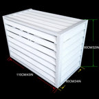 GENERIC Housse De Protection En Aluminium Pour Climatiseur Extérieur, Clôture élégante Pour Climatiseur, Design Résistant Aux Intempéries, Utilisation Intérieur/extérieur (persiennes Blanches)
