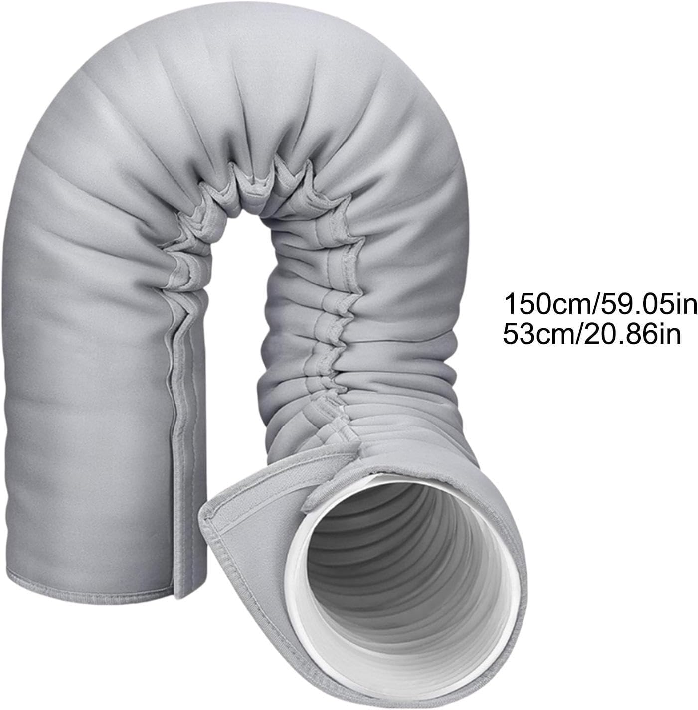  Housse Pour Tuyau De Climatiseur Portable, Housse Isolante 3 Sangles | Bande Calorifuge Pour Tuyau Climatiseur Ajustables Pour Tuyaux D'échappement De 5" 5,9" De Diamètre, Hiver Intérieur Garage