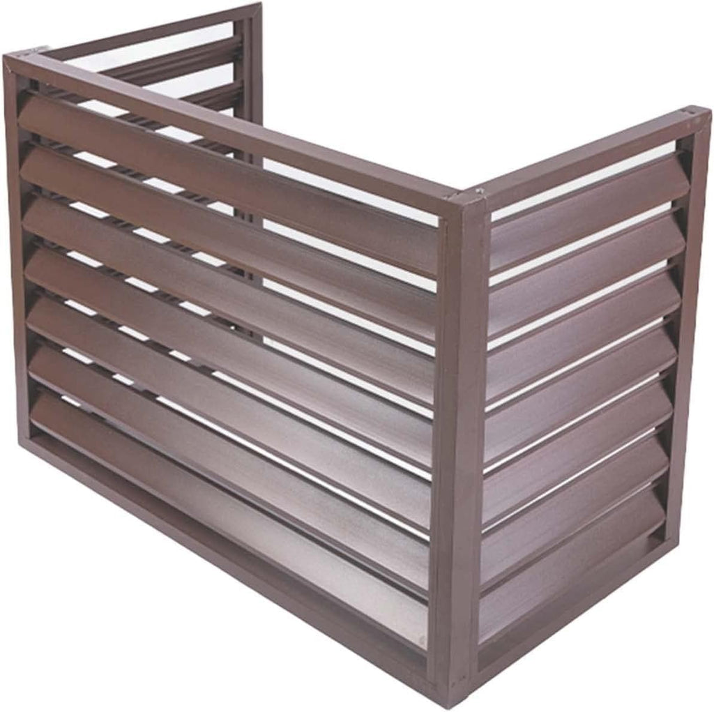  Couverture De Climatiseur De Fenêtre Extérieure, Couverture De Protection Résistante Aux Intempéries En Aluminium For Les Unités Extérieures, Écran De Confidentialité For Stores De Jardin (Color : Br