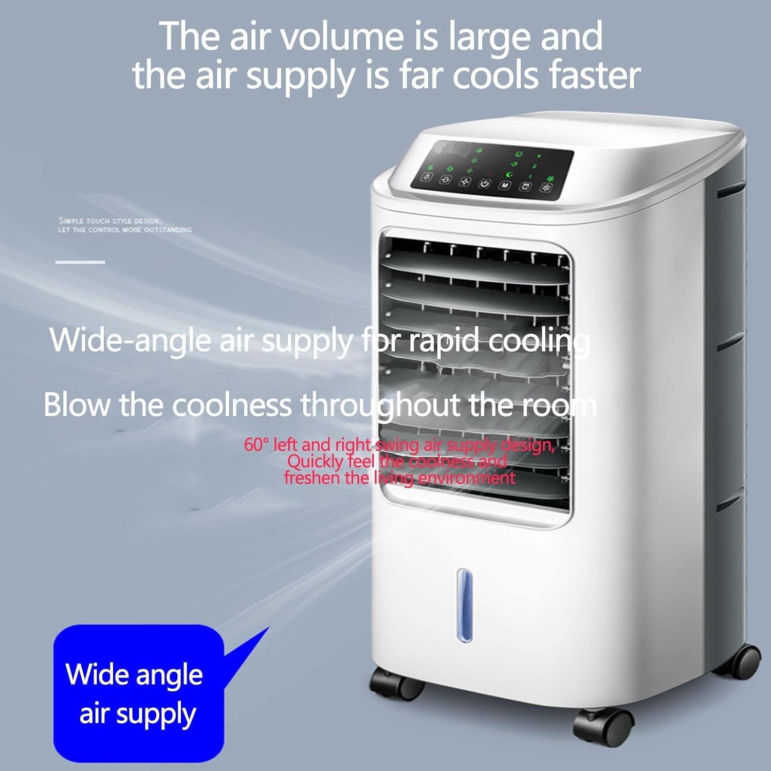  Refroidisseur D'air Portable Intelligent à Distance, Climatiseur évaporatif, Mini Refroidisseur De Marais Avec Humidificateur, 3 Vitesses, Climatiseur Portable De Bureau Pour Chambre/chambre/
