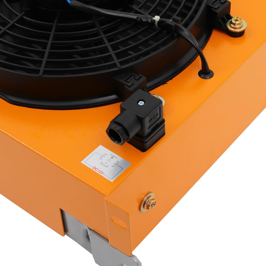  Refroidisseur D'air Hydraulique 12 V Refroidisseur D'huile Refroidi à L'air 120 W 100 L/min Refroidisseur D'huile Hydraulique Avec 6000 Kcal/h Puissance De Refroidissement RC1