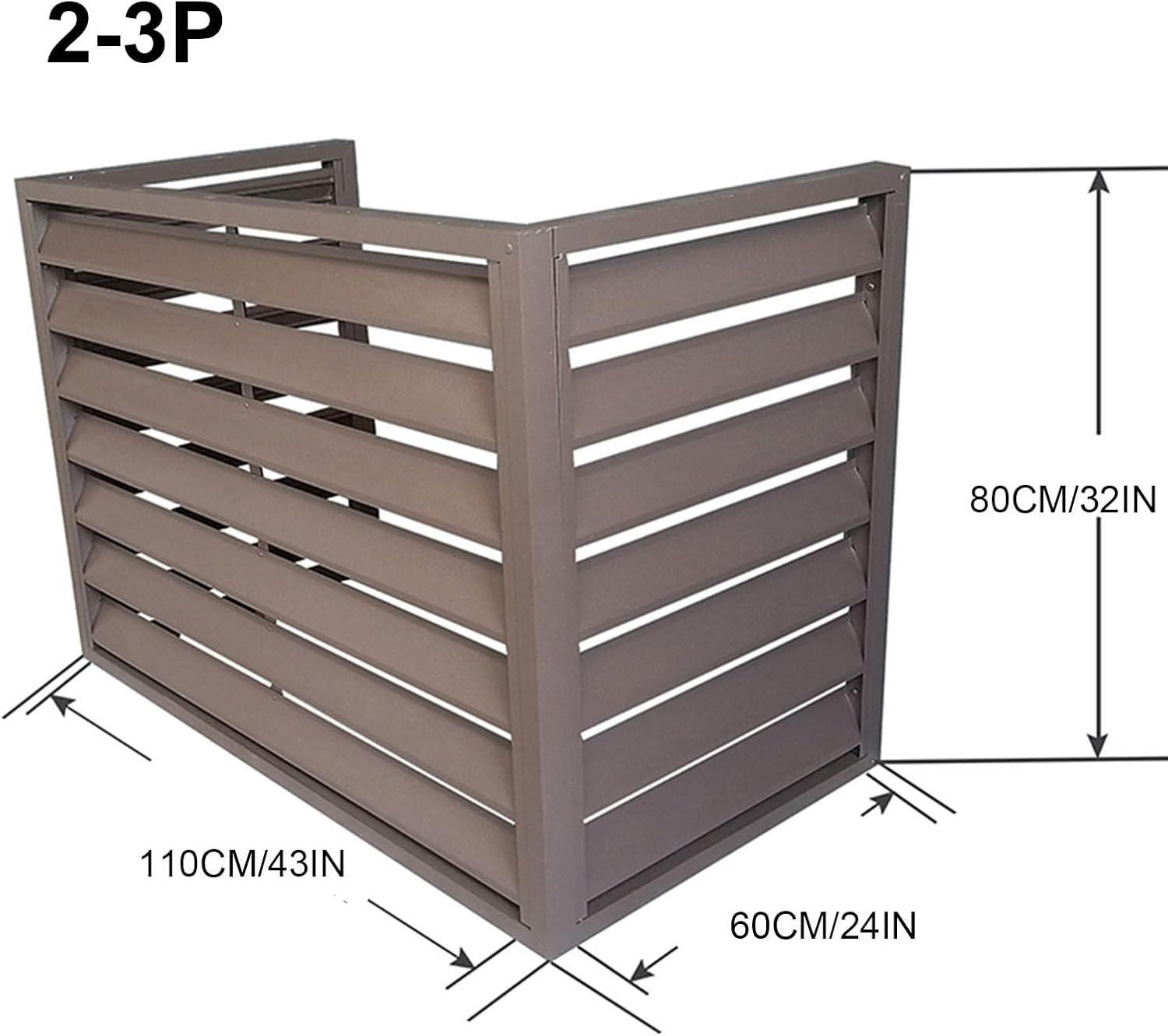 GENERIC Housse De Protection Robuste En Aluminium Pour Climatiseur – Mini Unité Extérieure Divisée Anti-vol Et Réduction Du Bruit, Protection Contre Les Intempéries Pour Unités AC