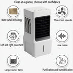  Climatiseur Mobile Sans Évacuation Rafraîchisseur D'Air Portable Avec 3 Vitesses Climatiseur Mobile Silencieux Avec Réservoir D’Eau 12L Oscillation 60° Ventilateur Refroidisseur D'Air Économe Énergie
