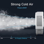  Refroidisseur D'air Par évaporation Commercial, Grand Réservoir D'eau Et Flux D'air Puissant Pour Les Grands Espaces, Télécommande, Oscillation Automatique à 3 Vitesses, Minuterie De 7,5 H