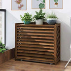  Clôture De Climatiseur En Bois, Couverture De Climatisation Extérieure, Couverture De Climatisation En Bois, Support De Décoration, Bois Massif/anticorrosion