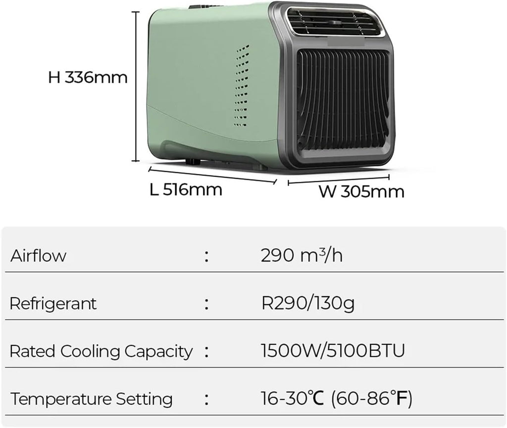  Mini Climatiseur E, Compresseur Portable à économie D'énergie, For Extérieur, Tente, Camping-Car Large Compatibilité