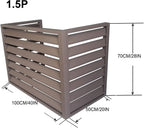 GENERIC Housse De Protection En Aluminium Marron Pour Climatiseur Et Pompe à Chaleur, Protection Pour Unité Extérieure Résistante Aux Intempéries, Utilisation En Intérieur/extérieur, élégante Et Design