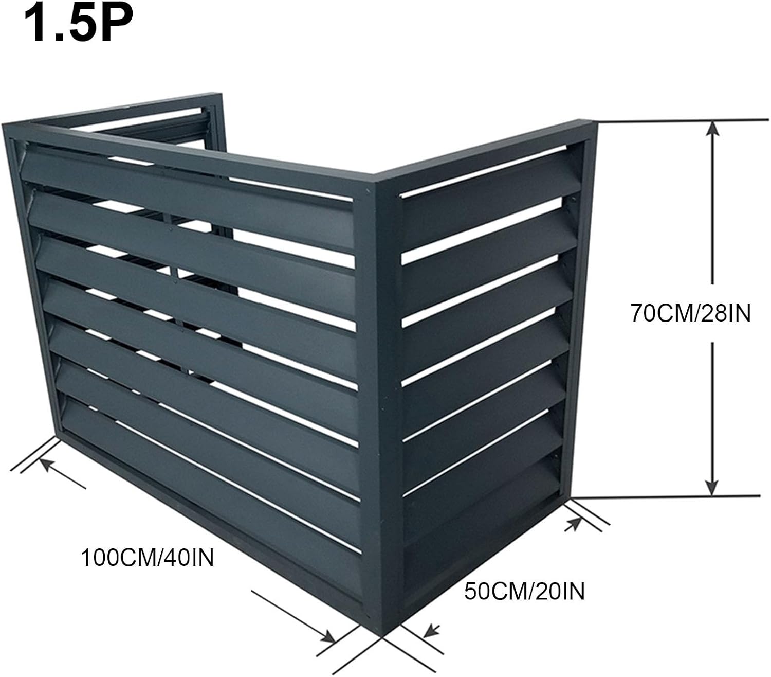 GENERIC Housse De Climatiseur D'extérieur Résistante Aux Intempéries - Protection Durable Pour Intérieur Et Extérieur - Idéale Pour Dissimuler Les Clôtures Et Protéger Contre Les Intempéries