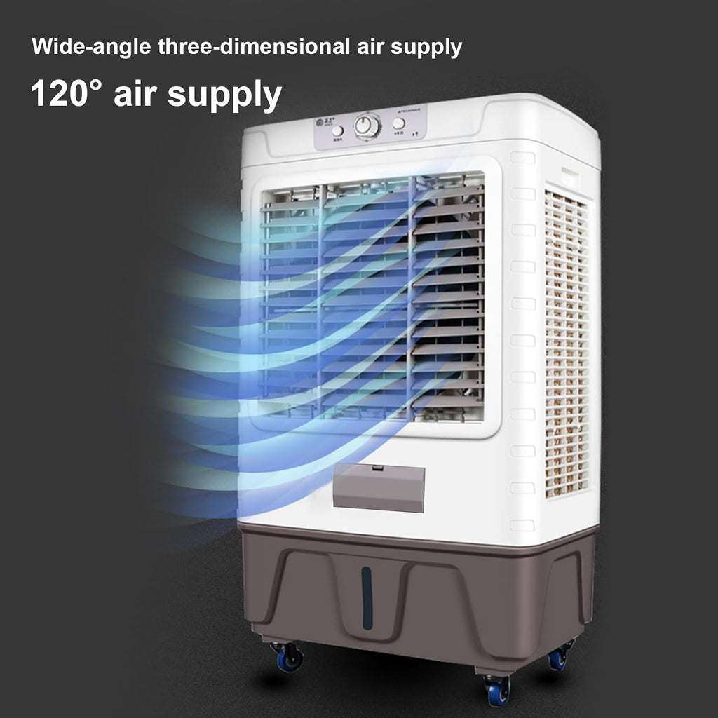  Refroidisseur D'air Par évaporation Commercial, Climatiseur à 3 Vitesses, Grand Réservoir D'eau, Oscillation à 120°, Molette De Défilement, Ventilateur De Climatisation Industriel