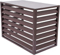 GENERIC Housse De Pompe à Chaleur Extérieure – Clôture De Protection En Aluminium Pour Climatiseur Pour Condensateur Résistant Aux Intempéries, Design à Dessus Plat, Marron, 100 X 50 X 70 Cm (L X L X H)
