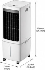 GENERIC Refroidisseur D'air évaporatif Portable, Réservoir Amovible De 12L Et Boîtes à Glace Pour Le Refroidissement Instantané.Smart 7.5H Timer Avec Télécommande.Le Filtre Anti-Pousse Assure Un Débit D'air P