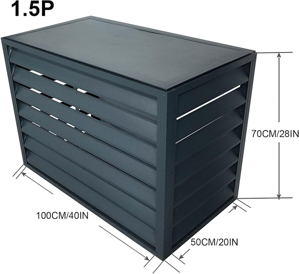 GENERIC Housse De Protection En Aluminium Pour Climatiseur Extérieur, Protection De Pompe à Chaleur Pour Unités Divisées, Réduction Du Bruit, Support Polyvalent Pour Plantes, Protection Extérieure Résistante