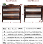 GENERIC Housse De Climatiseur En Bois Massif Blanc Avec Support De Fleurs - 105 X 47 X 100 Cm - Parfait Pour La Décoration D'intérieur Et L'efficacité énergétique