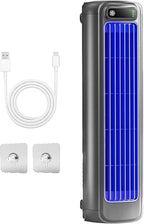  Climatiseur Portable Rechargeable USB, Ventilateur De Bureau à 3 Vitesses Avec Fonctionnement Silencieux, Unité De Refroidissement Murale Pour La Chambre à Coucher, Bureau Et Usage Domestique, Gris De