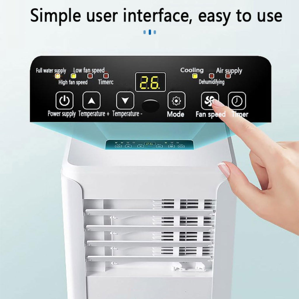  Unité De Refroidissement De Climatiseur Portable Avec Ventilateur Et Déshumidificateur Pour L'opération De Chambre Au Calme Refroidit Jusqu'à 450 Sq.ft Kit D'installation De Fenêtre Complète Smart AC