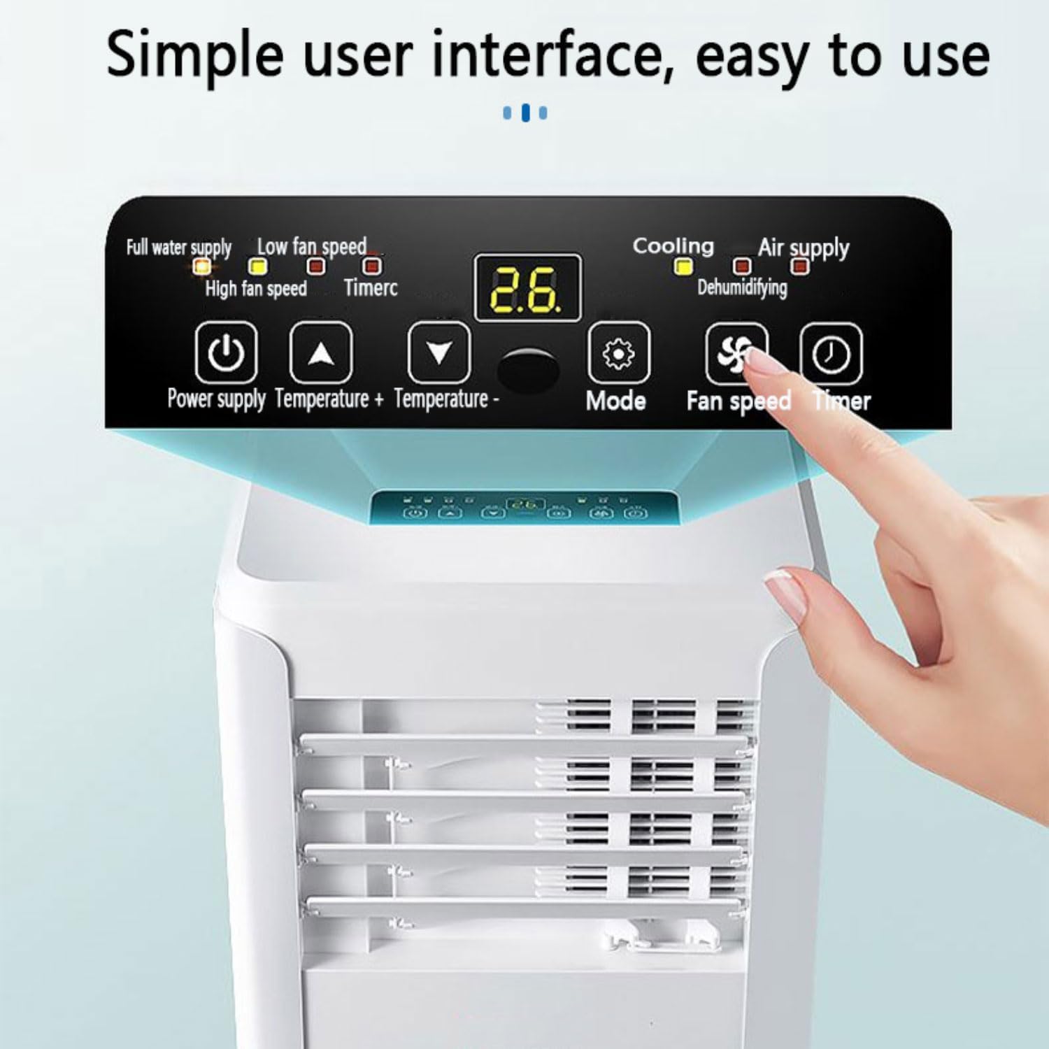 Climatiseurs Portables Smart AC Unit Ventilateur De Refroidissement Avec Télécommande Déshumidificateur De Refroidissement Rapide Kit De Fenêtre En Mode Veille Silencieux Inclus Unité De Refroidisseme