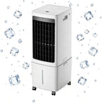  Refroidisseur D'air Par évaporation, Ventilateur De Refroidissement Avec Réservoir D'eau Amovible De 12 L Et Minuterie De 7,5 H, Unité De Climatisation Avec Télécommande Adaptée Au Salon, Au Garage,