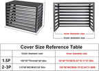 GENERIC Couvercle De Climatiseur Et Pompe à Chaleur En Aluminium Robuste, Mini Housse De Climatisation Fendue, Protection Contre Le Bruit Pour Les Unités Extérieures, Utilisation En Intérieur/extérieur