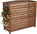 GENERIC Housse De Protection Imperméable En Bois Massif Pour Climatiseur - Clôture Extérieure - Support De Fleurs En Bois Et Grille De Persienne (L 110 X 50 X 85 Cm)