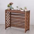  Housse De Protection En Bois Massif Pour Climatiseur D'extérieur Et Support De Fleurs Pour Balcon - Résistant Aux Intempéries Et à La Corrosion - 85 X 35 X 75 Cm