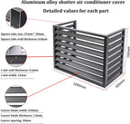  Housse De Climatiseur En Aluminium Toutes Saisons - Décoration Extérieure Pour Climatiseurs Et Poubelles - Protection Autonome Pour équipements Extérieurs