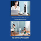  Climatiseur Portable Silencieux, Refroidisseur D'Air Avec Brume Froide, 6 Vitesses, Oscillation 120°, Télécommande, Timer 6 H, Réservoir D'Eau, Pour Chambre, Bureau, Maison Et Été
