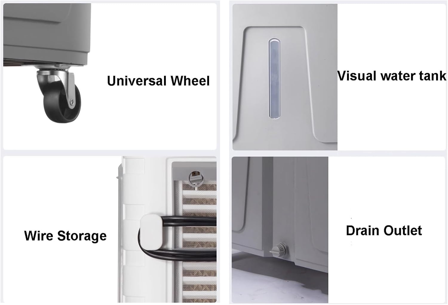  Refroidisseur D'air Industriel Par évaporation Avec 4 Roues Universelles, Réservoir D'eau De 60 L, Oscillation à 120 °, 3 Vitesses, Refroidissement Jusqu'à 90 M²