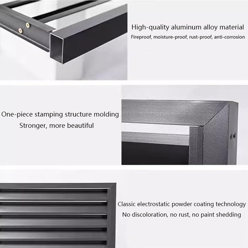  Housse De Climatiseur Extérieur, Abri De Pompe à Chaleur En Aluminium Résistant Aux Intempéries, Décoratif, Housse De Climatisation Réduisant Le Bruit, Protection Extérieure Pour Unités CVC