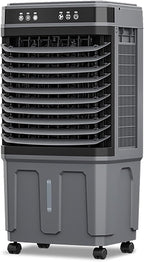 GENERIC Climatiseur Portable, Refroidisseur De Marais Sans Fenêtre Avec Réservoir D'eau De 37 Litres, 4 Blocs De Glace, Télécommande, Minuterie De 12 Heures, 3 Vitesses Pour Un Usage Domestique Et Commercial