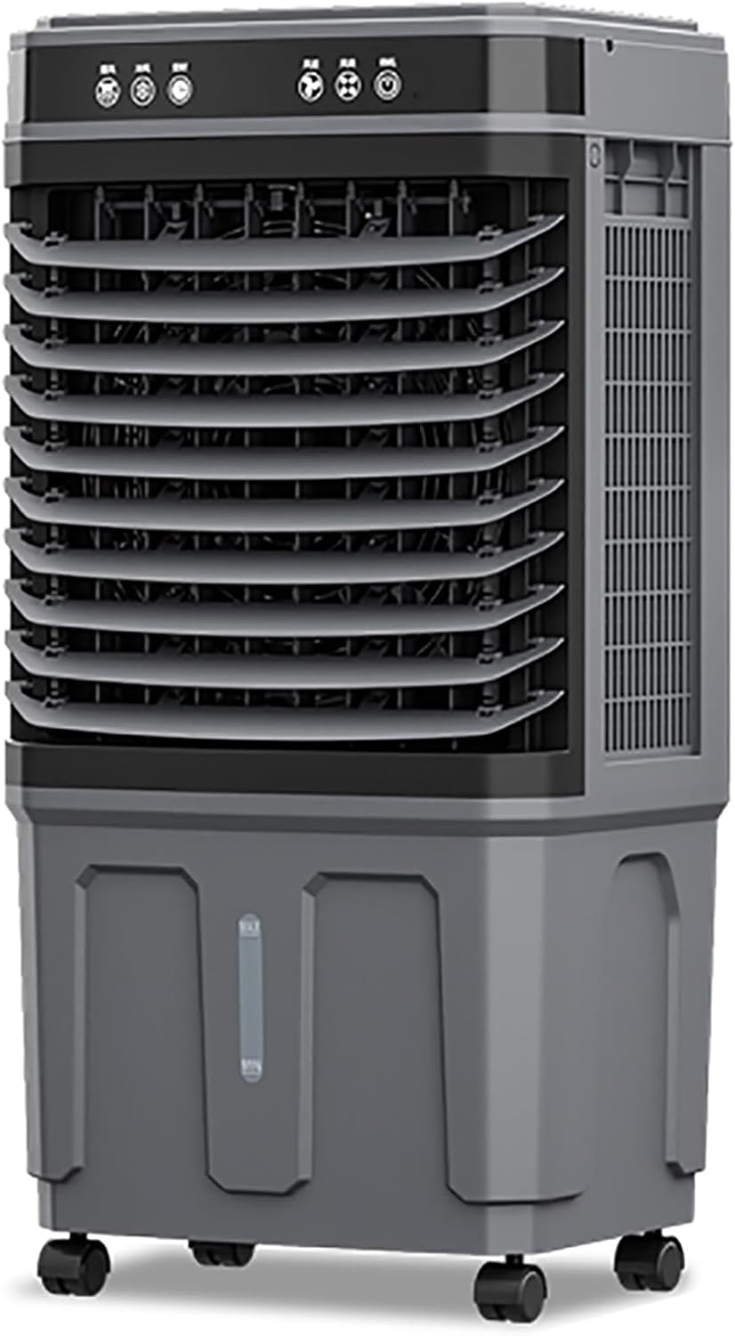 GENERIC Climatiseur Portable, Refroidisseur De Marais Sans Fenêtre Avec Réservoir D'eau De 37 Litres, 4 Blocs De Glace, Télécommande, Minuterie De 12 Heures, 3 Vitesses Pour Un Usage Domestique Et Commercial