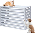 GENERIC Housse En Aluminium Pour Climatiseur Extérieur - Blanc - 100 Cm - Protège Les Unités De Climatisation - Poubelles - Sécurité Des Animaux Domestiques - Panneaux De Clôture D'isolation Des Feuilles.